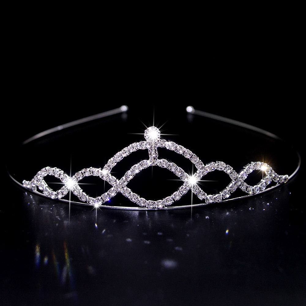 Women's Elegant Bridal Rhinestone & Pearl Crown Headband