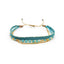 Simple Style Color Block Natural Stone Layered 18k Gold Plated Beaded Bracelets