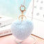 Cute Heart Shaped Plush Keychain for Bags and Cars