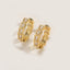 Elegant Triangle Zircon 14K Gold Plated Hoop Earrings