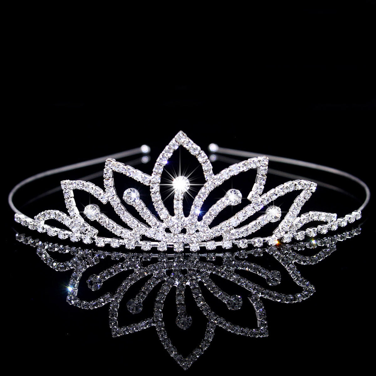 Women's Elegant Bridal Rhinestone & Pearl Crown Headband