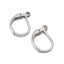 1 Pair Stainless Steel 18K Gold Plated Open Hoop Earrings - Fashionable Minimalist Design