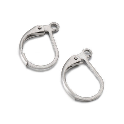 1 Pair Stainless Steel 18K Gold Plated Open Hoop Earrings - Fashionable Minimalist Design