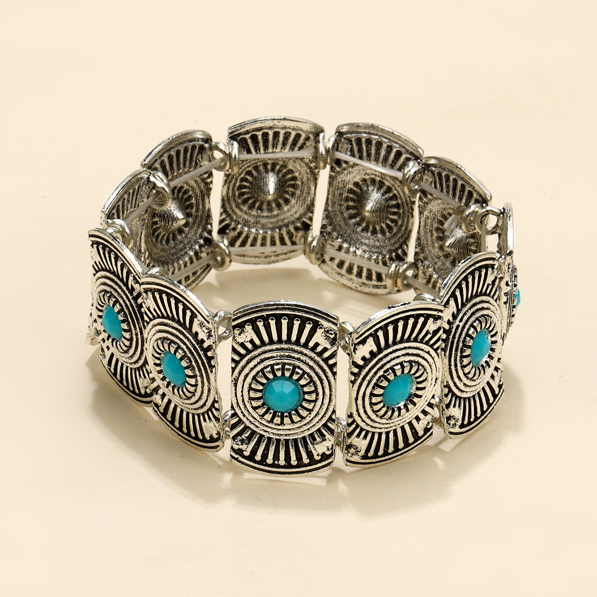 Ethnic Style Geometric Alloy Plating Women's Bangle