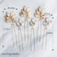 Women's Vintage Floral Alloy Zircon Hair Comb with Crystal Pearl Leaf Design