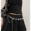 Niche Retro Ethnic Carved Silver Waist Chain Bohemian Metal Belt for Dresses and Shirts