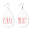 1 Pair Simple Style Classic Style Streetwear Christmas Tree Water Droplets Snowflake Pu Leather Drop Earrings