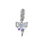 Casual Heart-Shaped Opal and Rhinestone Belly Ring Set in Stainless Steel and White Gold Plating