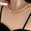 Modern Alloy Vertical Stripe Women's Choker Necklace