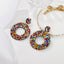 Ethnic Retro Color Miyuki Beads Color Matching Hollow Earrings