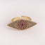 Retro Devil'S Eye Copper Inlaid Zircon Rings