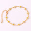 Fashion Daisy Enamel Flower Necklace and Bracelet Set - 18k Gold Plated