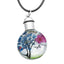 Fashion Dried Flower Glass Pendant Necklace for Women