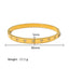 18K Gold Plated Zircon Geometric Star Flower Stainless Steel Bangle Bracelet for Women