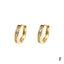 Fashion Round Hoop Earrings Gold Plated Zircon Stainless Steel Earrings