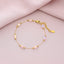 Sweet Shiny Petal 18K Gold Plated Stainless Steel Crystal Bracelets for Couples