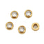 10 PCS 6mm Diameter 304 Stainless Steel Zircon Geometric Polished Beads