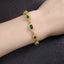 Emerald Sapphire Platinum Plated Copper Bracelet for Women