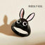 Novelty Mini Glasses Adjustable Open Metal Rings for Women