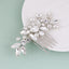 Sweet Flower Rhinestone Bridal Hair Comb Accessory