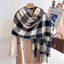 Women's Classic Plaid Tassel Scarf - Unisex Warm Shawl Wrap