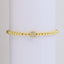 18k Gold Plated Copper Letter Zircon Beaded Stretch Bracelet