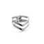 Simple Heart-Shaped Stainless Steel Adjustable Ring Set