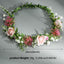 Floral Fabric Hairband Bridal Wedding Photo Shoot Accessory - White