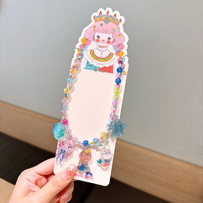 Kid'S Cartoon Style Mermaid Arylic Sequins Hair Clip Hair Tie