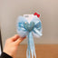 Cute Bow Knot Lace Mesh Sequin Hair Clip for Girls