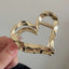 Vintage Heart-Shaped Alloy Hair Claw Clip