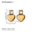 1 Pair Classic Heart Shape 304 Stainless Steel Stud Earrings Set