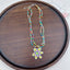 Colorful Flower Butterfly Beaded Pendant Necklace for Women