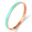 Streetwear Stripe Enamel Stainless Steel Bangle Bracelet