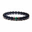 Geometric Natural Stone Beaded Bracelet for Men