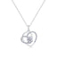 Sterling Silver Moissanite Geometric Pendant Necklace