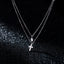 Simple Style Solid Color Alloy Plating Inlay Zircon Silver Plated Women's Layered Necklaces