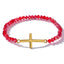 Bohemian Gold Cross Crystal Beaded Bracelets for Unisex