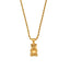 18K Gold Plated Bear Pendant Stainless Steel Necklace for Women