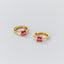 European American Gold-Plated Copper Square Zircon Inlaid Diamond Ear Clip S925 Silver Earrings