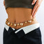 Elegant Heart Shape Alloy Tassel Waist Chain - Women's Fashion Metal Body Chain