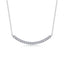 Sterling Silver Moissanite Geometric Necklace with GRA Certificate