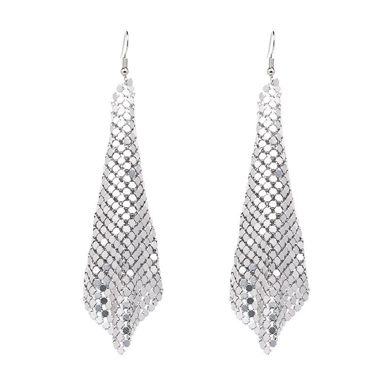 Fashion Geometric Aluminum Sequins Women'S Drop Earrings 1 Pair