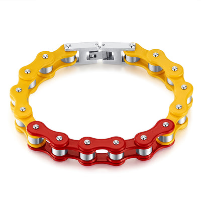 Casual Geometric Stainless Steel Biker Chain Bracelet