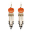 1 Pair Classic Color Block Crystal & Halloween Themed Drop Earrings