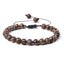 Ethnic Natural Stone Agate Beaded Adjustable Yoga Bracelet