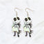 1 Pair Retro Halloween Acrylic Alloy Drop Earrings with Ghost, Skull, and Spider Design