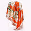 Women's Elegant Floral Print Silk Scarf Kerchief