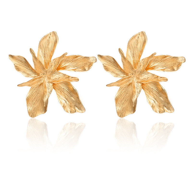 IG Style Ethnic Flower Enamel Alloy Layered Earrings