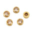 10 PCS 6mm Diameter 304 Stainless Steel Zircon Geometric Polished Beads